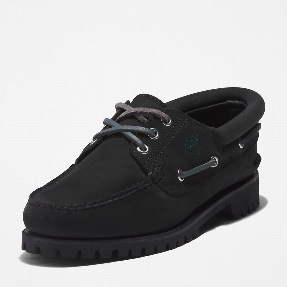Timberland Noreen 3-Eye Lug Handsewn Tekne Ayakkabısı Kadın Siyah | TR-3426B