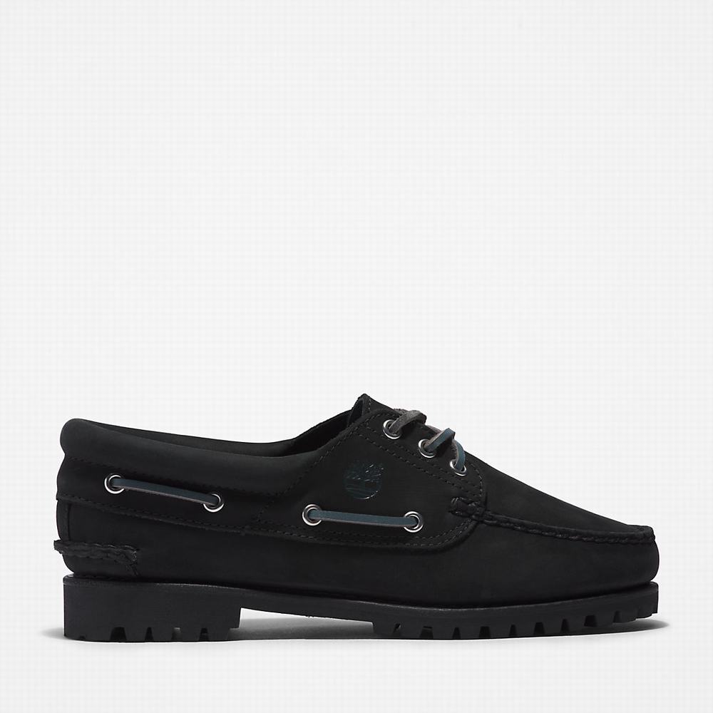 Timberland Noreen 3-Eye Lug Handsewn Tekne Ayakkabısı Kadın Siyah | TR-3426B