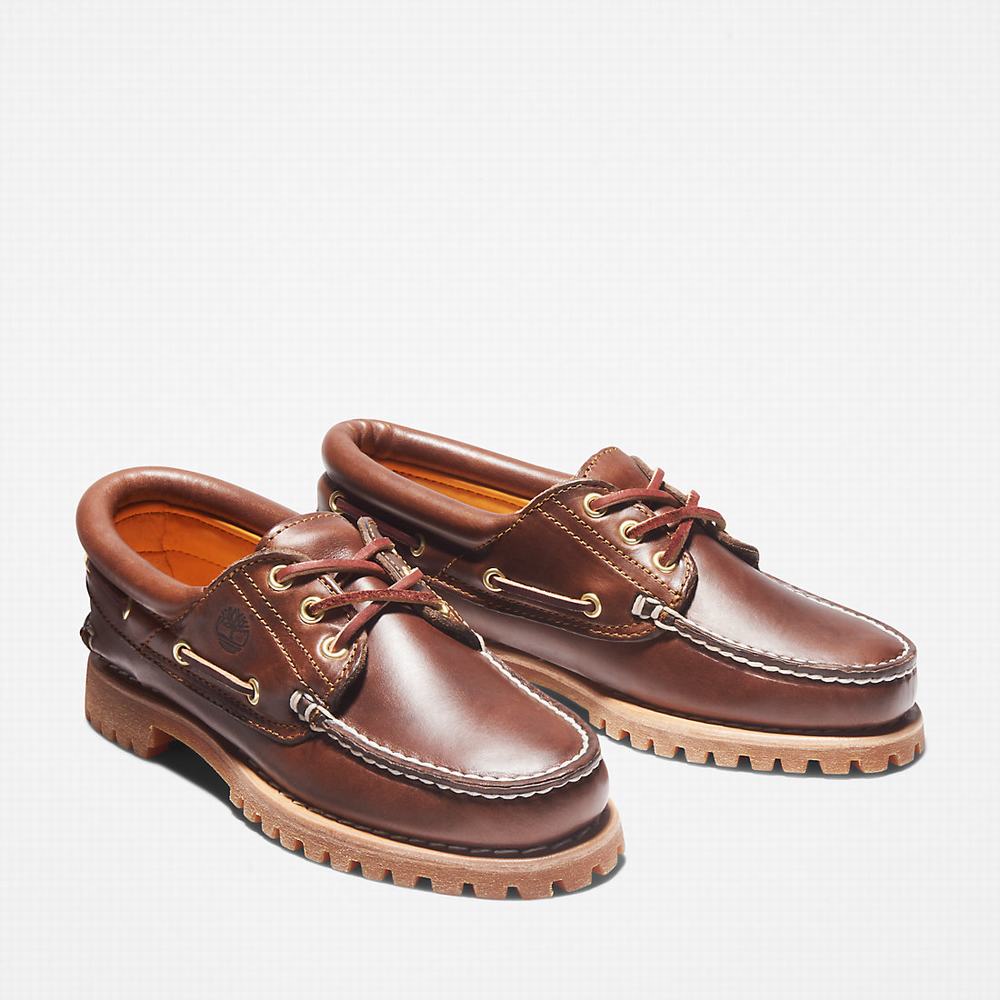 Timberland Noreen 3-Eye Lug Handsewns Tekne Ayakkabısı Kadın Kahverengi | TR-6751X