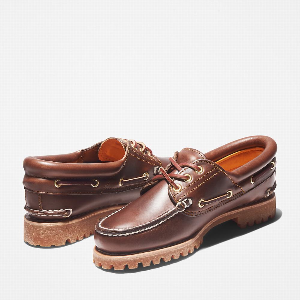Timberland Noreen 3-Eye Lug Handsewns Tekne Ayakkabısı Kadın Kahverengi | TR-6751X