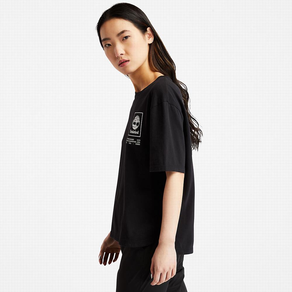 Timberland Organic Pamuklu Utility Tişört Kadın Siyah | TR-8976B