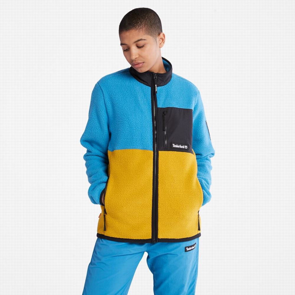 Timberland Outdoor Archive High-Pile Polar Ceketler Kadın Açık Mavi Hardal Sarısı | TR-8291H