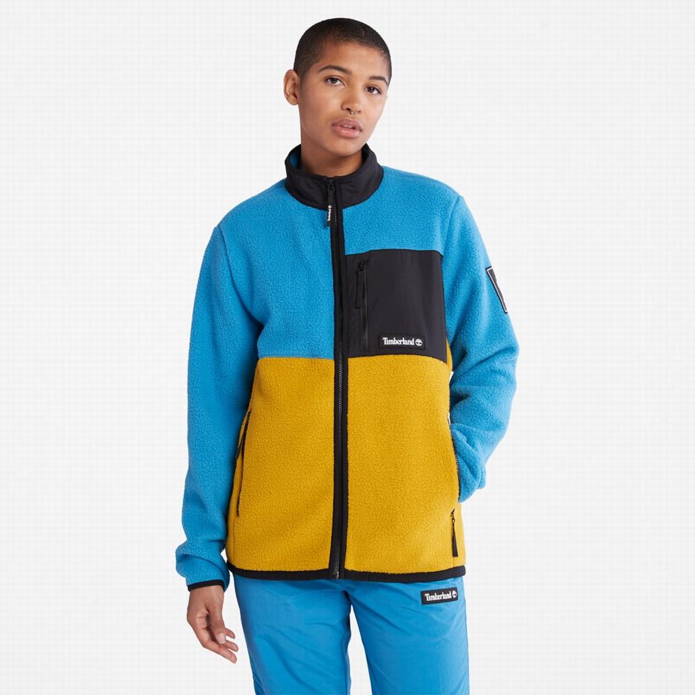 Timberland Outdoor Archive High-Pile Polar Ceketler Kadın Açık Mavi Hardal Sarısı | TR-8291H