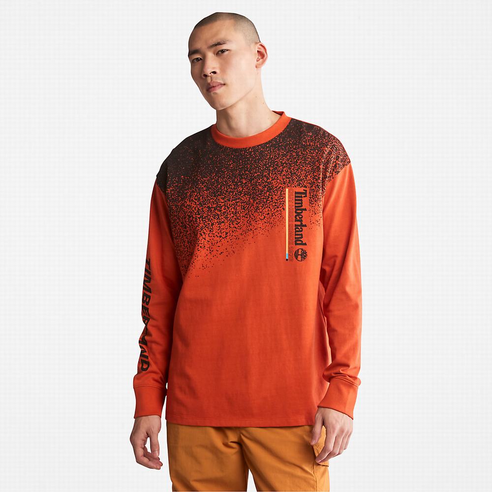 Timberland Outdoor Archive Long-sleeved Graphic Tişört Kadın Turuncu | TR-0986F