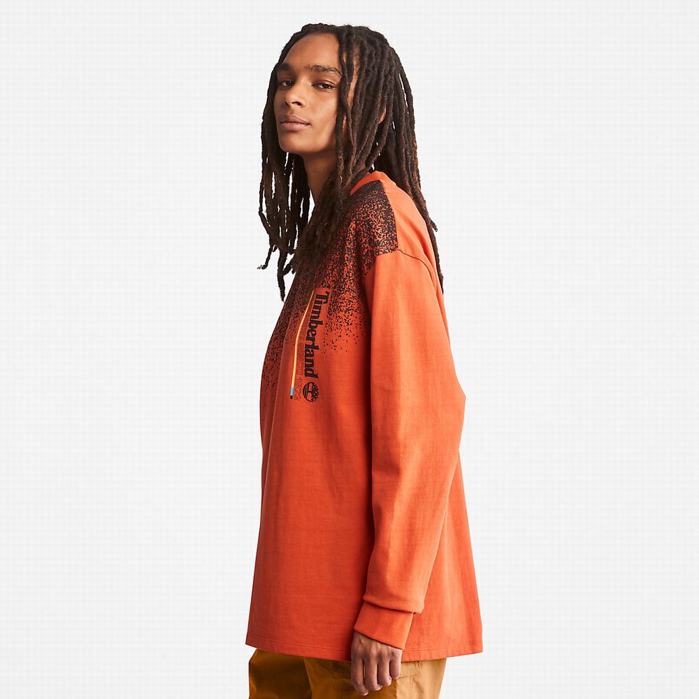 Timberland Outdoor Archive Long-sleeved Graphic Tişört Kadın Turuncu | TR-0986F