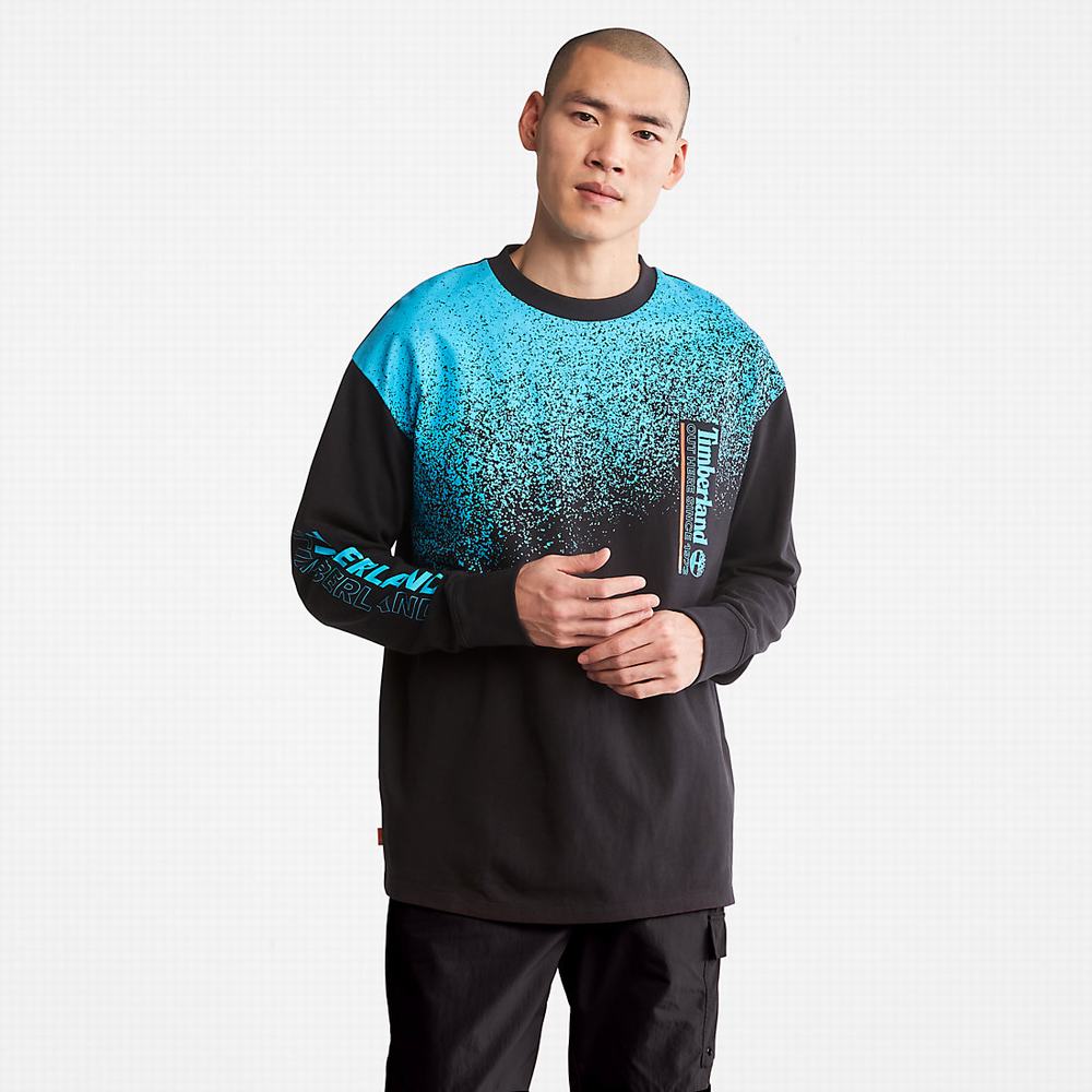 Timberland Outdoor Archive Long-sleeved Graphic Tişört Erkek Siyah | TR-6938V
