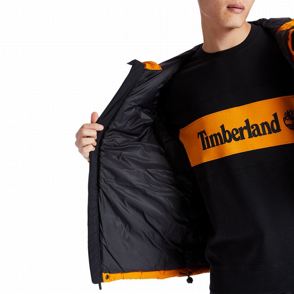 Timberland Outdoor Archive Puffer Ceket Erkek Siyah Turuncu | TR-2176X