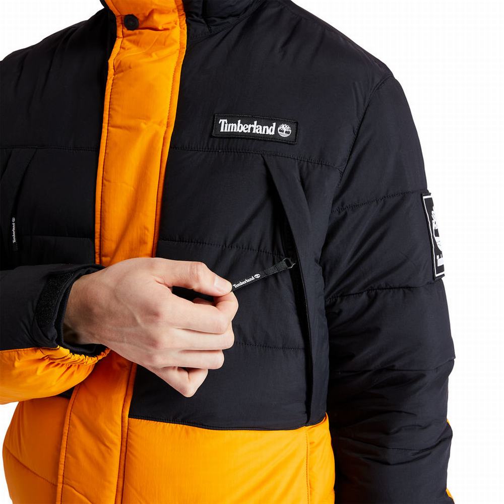 Timberland Outdoor Archive Puffer Ceket Erkek Siyah Turuncu | TR-2176X