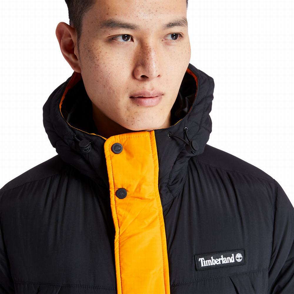 Timberland Outdoor Archive Puffer Ceket Erkek Siyah Turuncu | TR-2176X