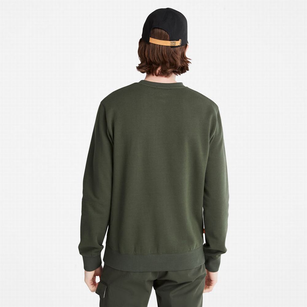 Timberland Oyster River Logo Tişörtü Erkek Koyu Yeşil | TR-3156K