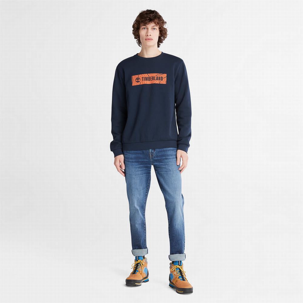 Timberland Oyster River Logo Tişörtü Erkek Lacivert | TR-5789B