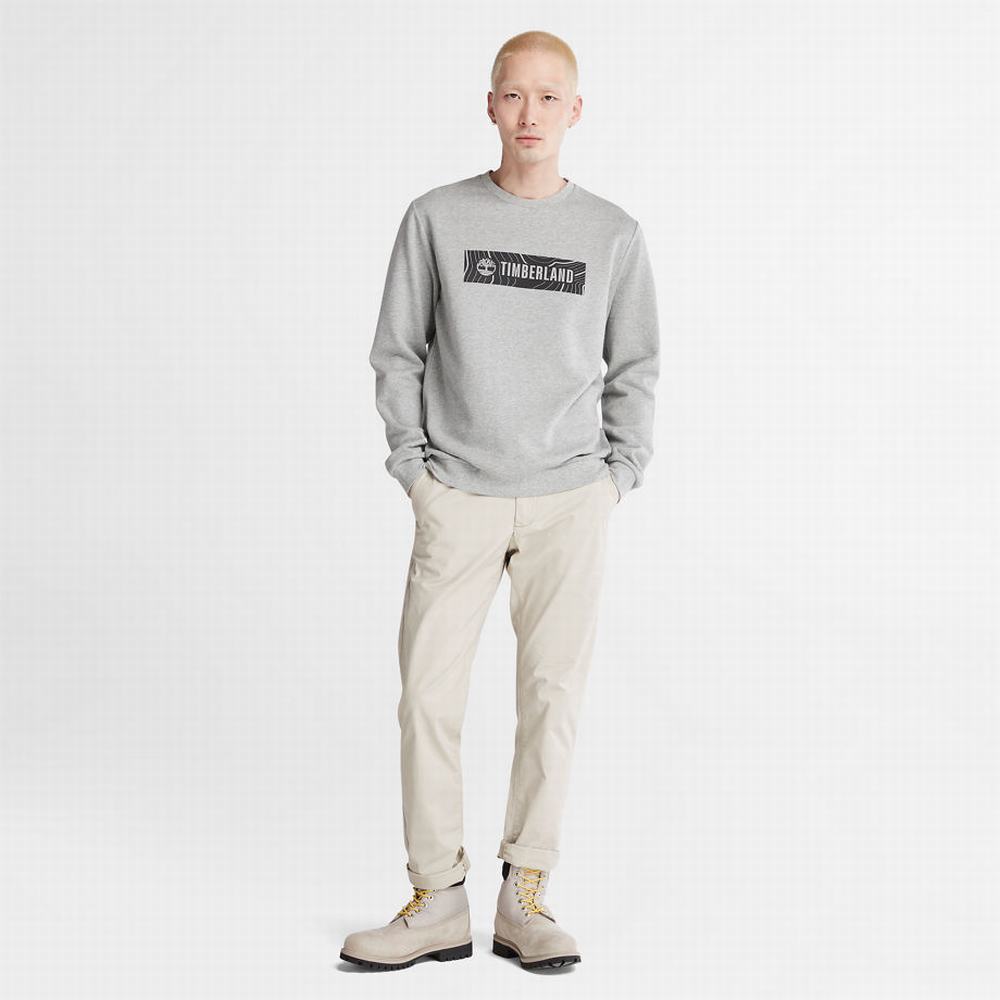 Timberland Oyster River Logo Tişörtü Erkek Gri | TR-9362N