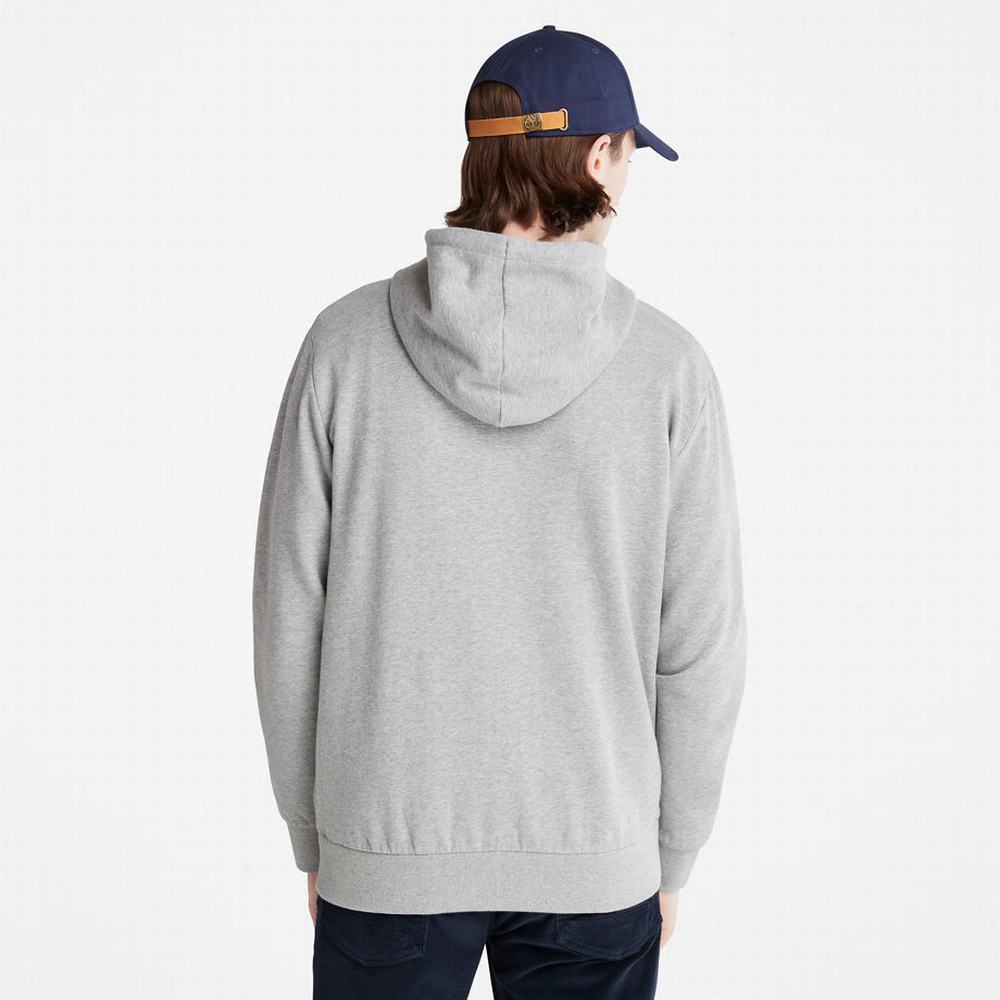Timberland Oyster River Zip Kapüşonlu Sweatshirt Erkek Gri | TR-0372C