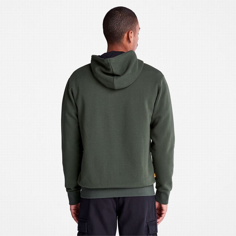 Timberland Oyster River Zip Kapüşonlu Sweatshirt Erkek Koyu Yeşil | TR-3542N