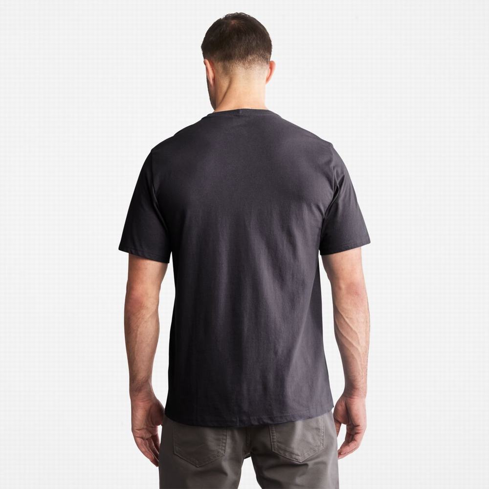 Timberland PRO® Base Plate Blended Kısa-Sleeve Tişört Erkek Lacivert | TR-2850D