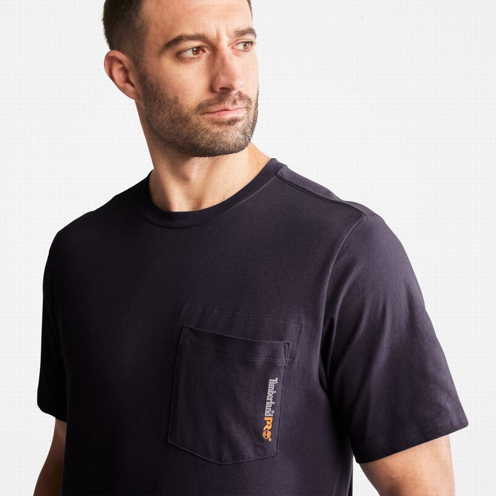Timberland PRO® Base Plate Blended Kısa-Sleeve Tişört Erkek Lacivert | TR-2850D