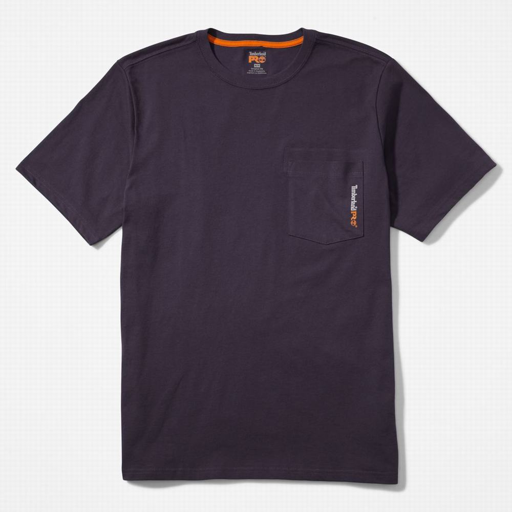 Timberland PRO® Base Plate Blended Kısa-Sleeve Tişört Erkek Lacivert | TR-2850D