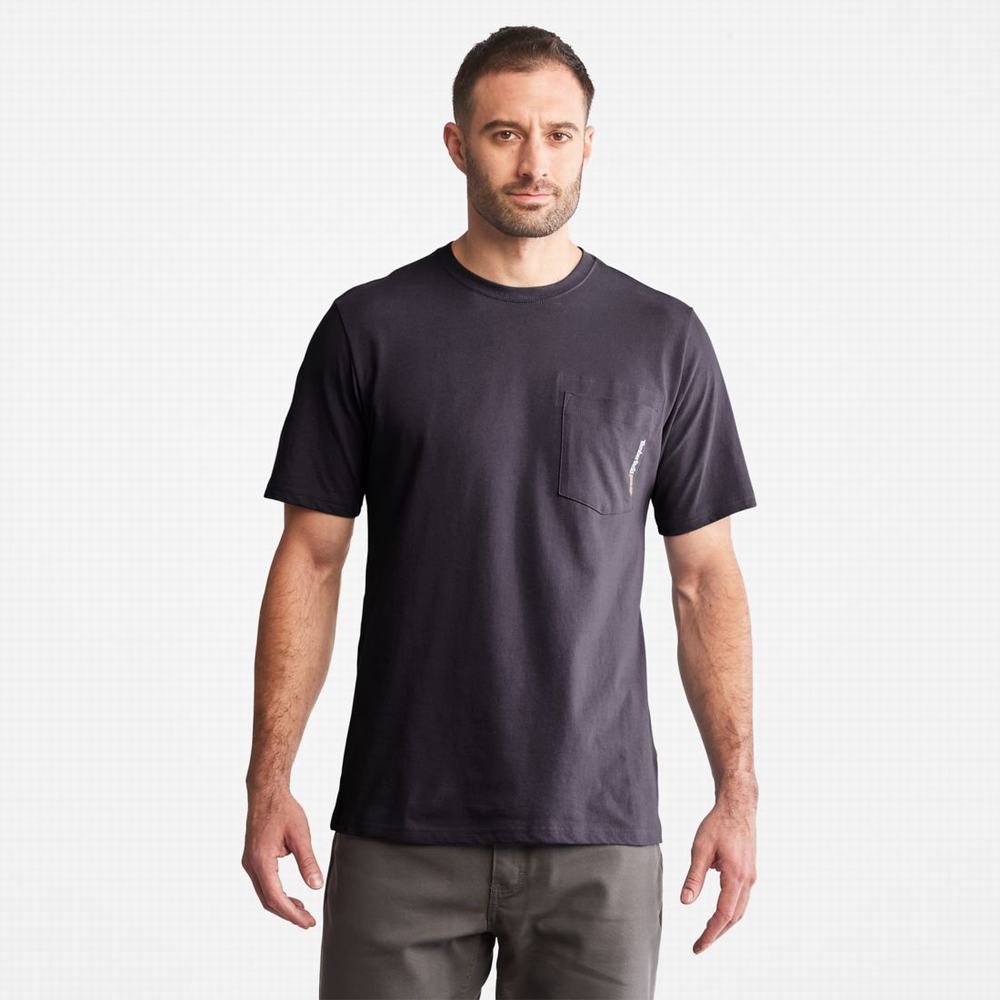 Timberland PRO® Base Plate Blended Kısa-Sleeve Tişört Erkek Lacivert | TR-2850D