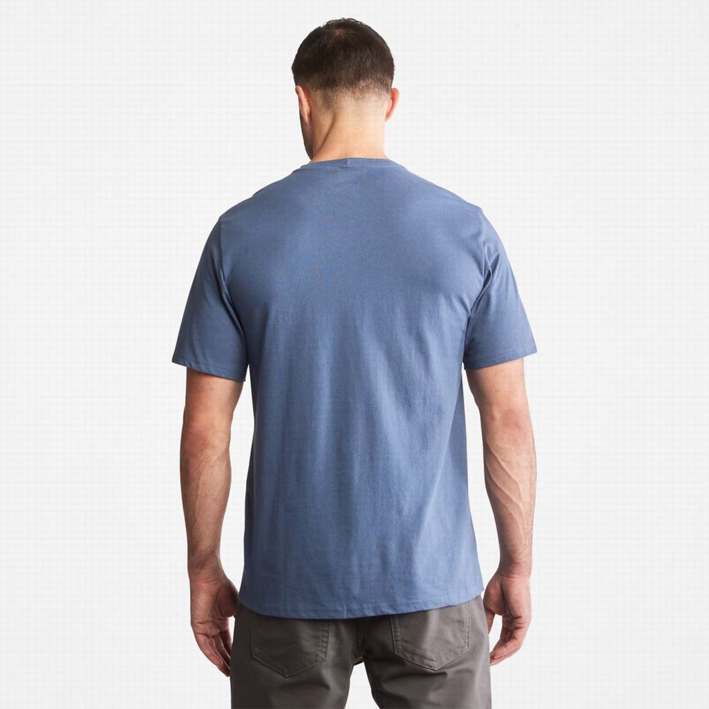 Timberland PRO® Base Plate Blended Kısa-Sleeve Tişört Erkek Indigo | TR-2948U
