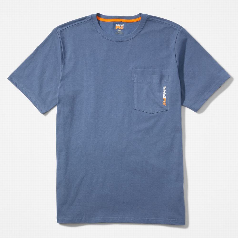 Timberland PRO® Base Plate Blended Kısa-Sleeve Tişört Erkek Indigo | TR-2948U