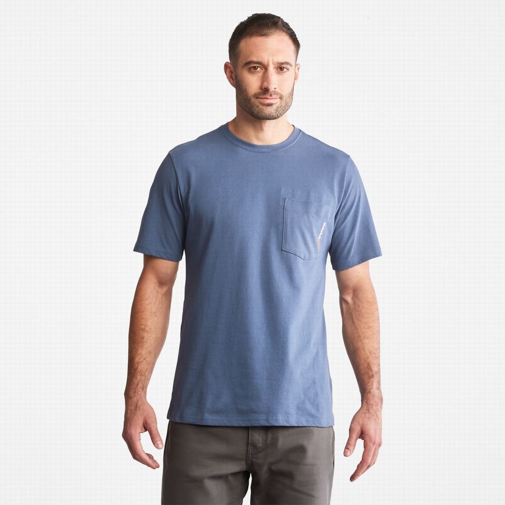Timberland PRO® Base Plate Blended Kısa-Sleeve Tişört Erkek Indigo | TR-2948U
