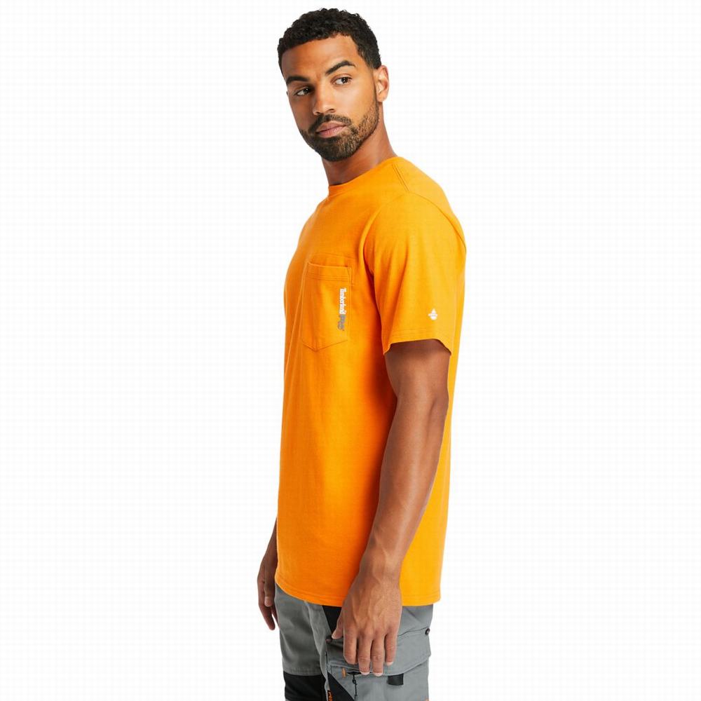 Timberland PRO® Base Plate Blended Kısa-Sleeve Tişört Erkek Turuncu | TR-4598T