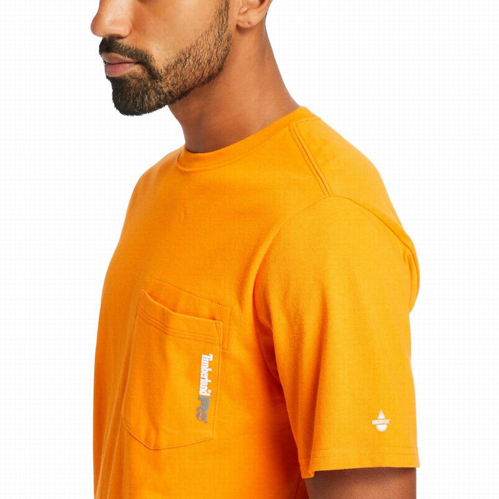 Timberland PRO® Base Plate Blended Kısa-Sleeve Tişört Erkek Turuncu | TR-4598T