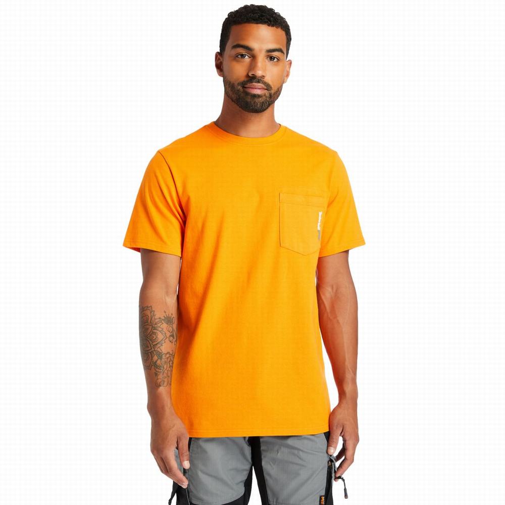 Timberland PRO® Base Plate Blended Kısa-Sleeve Tişört Erkek Turuncu | TR-4598T