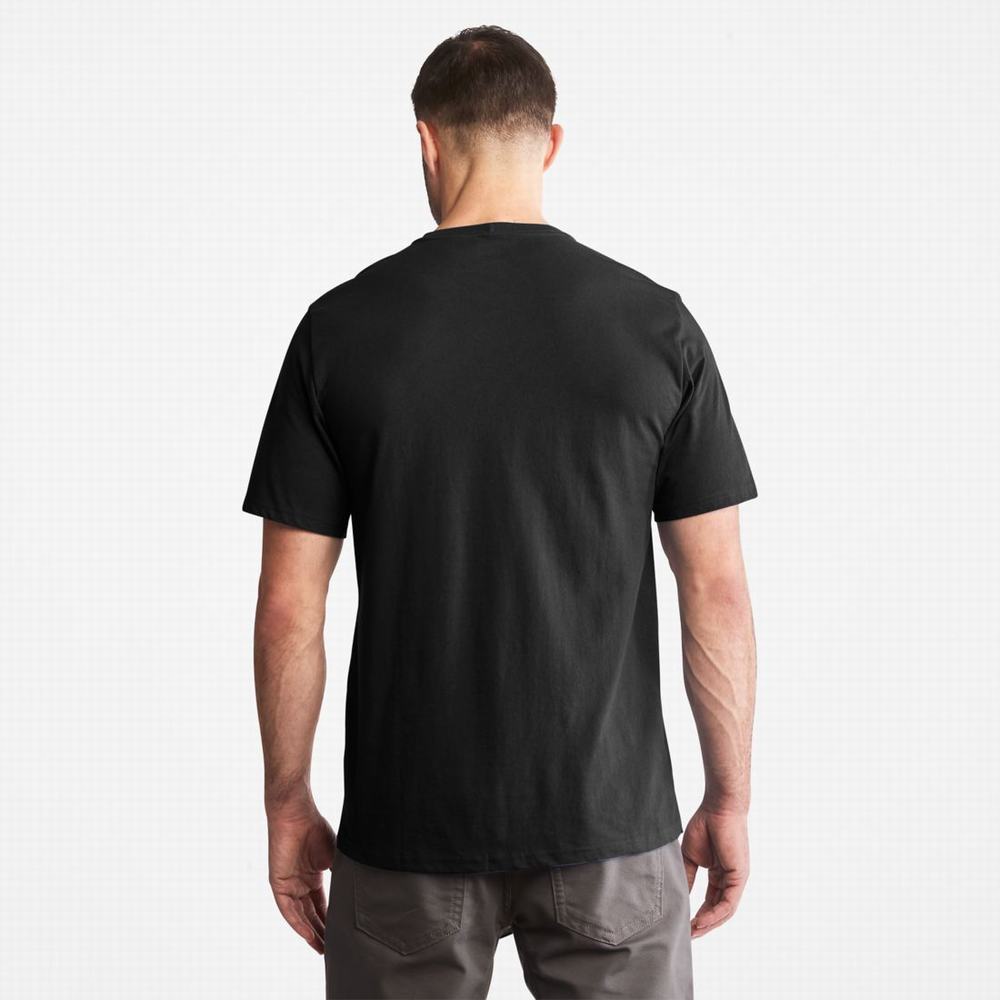 Timberland PRO® Base Plate Blended Kısa-Sleeve Tişört Erkek Siyah | TR-5419F