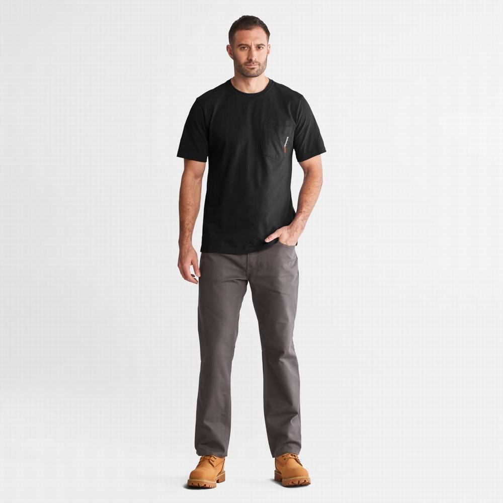 Timberland PRO® Base Plate Blended Kısa-Sleeve Tişört Erkek Siyah | TR-5419F