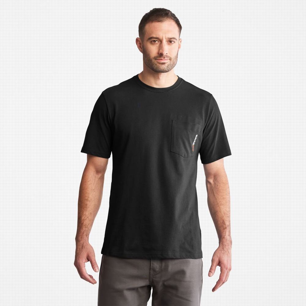 Timberland PRO® Base Plate Blended Kısa-Sleeve Tişört Erkek Siyah | TR-5419F