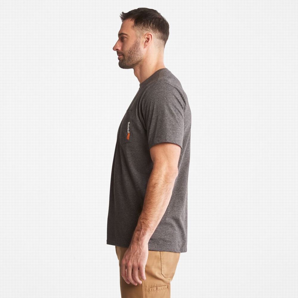 Timberland PRO® Base Plate Blended Kısa-Sleeve Tişört Erkek Koyu Gri | TR-7293A