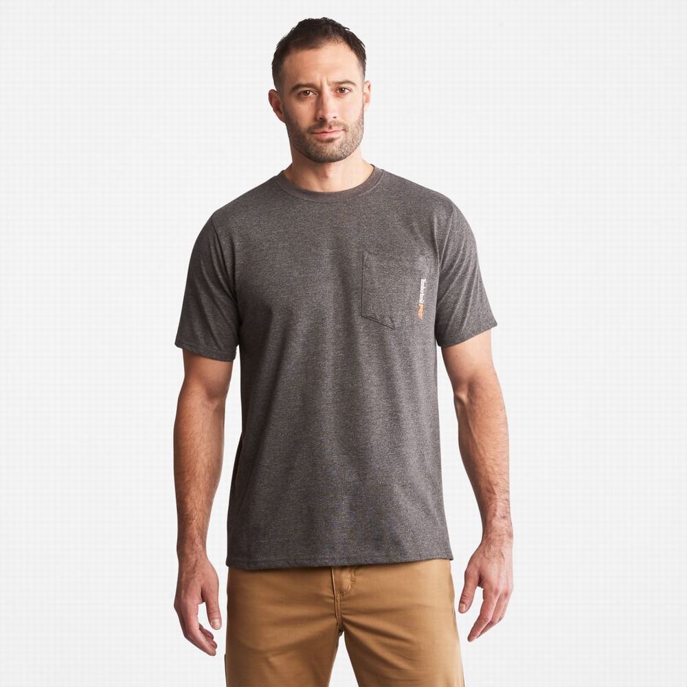 Timberland PRO® Base Plate Blended Kısa-Sleeve Tişört Erkek Koyu Gri | TR-7293A