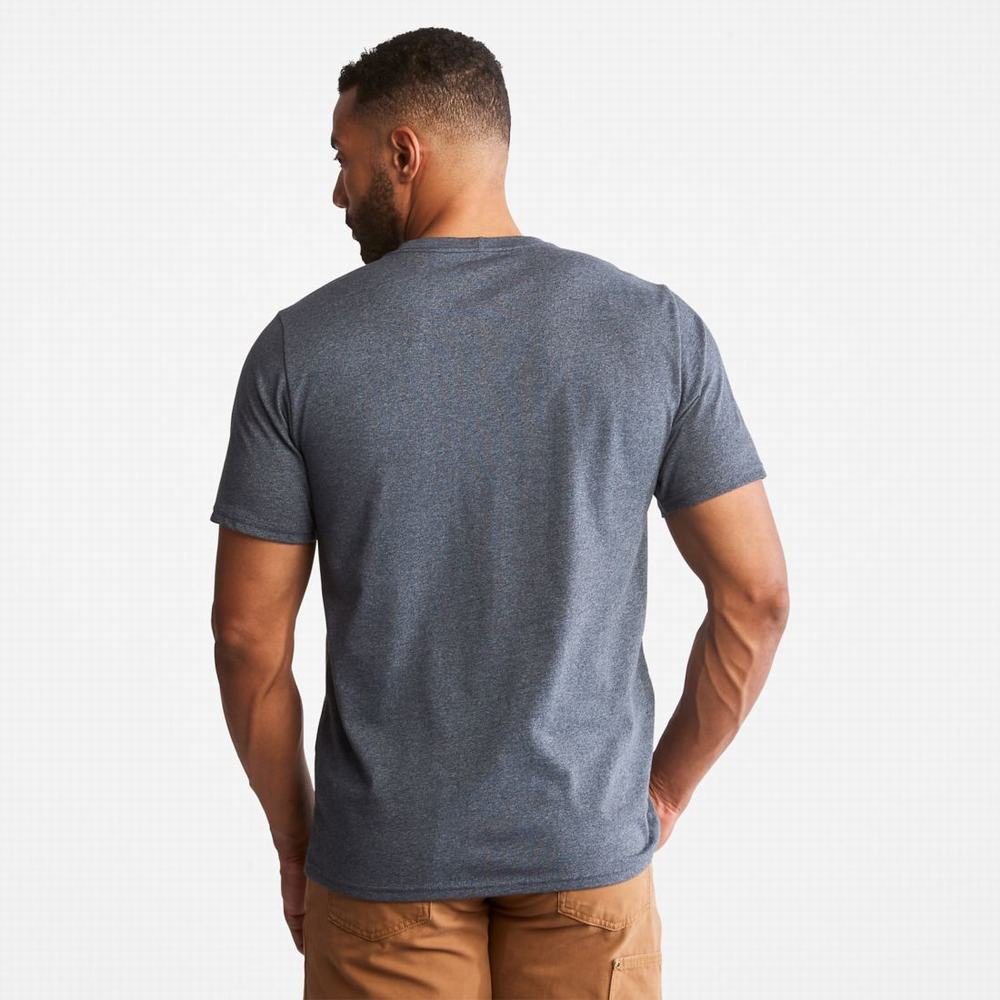 Timberland PRO® Base Plate Blended Kısa-Sleeve Tişört Erkek Lacivert | TR-7351Y