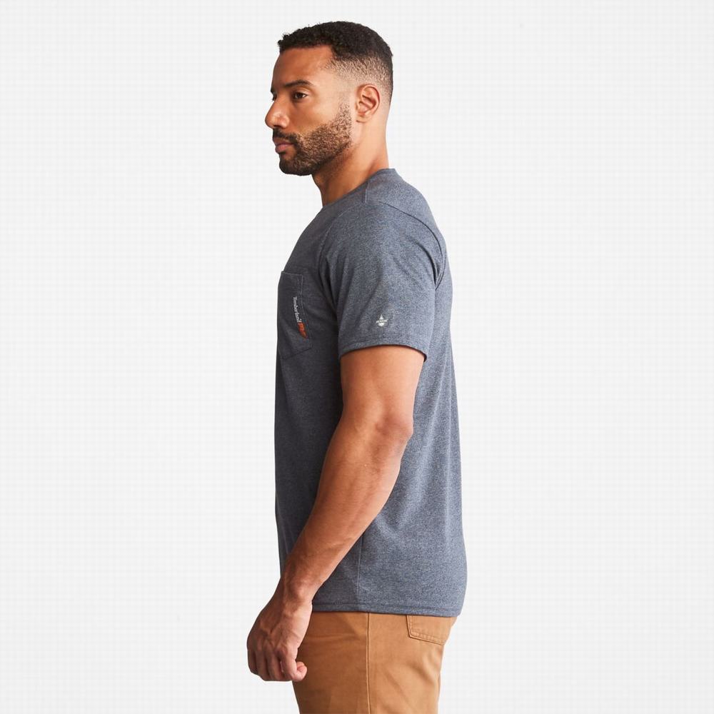 Timberland PRO® Base Plate Blended Kısa-Sleeve Tişört Erkek Lacivert | TR-7351Y