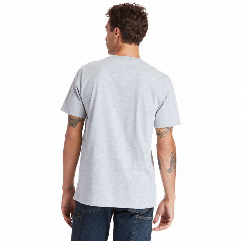 Timberland PRO® Base Plate Blended Kısa-Sleeve Tişört Erkek Gri | TR-9436S