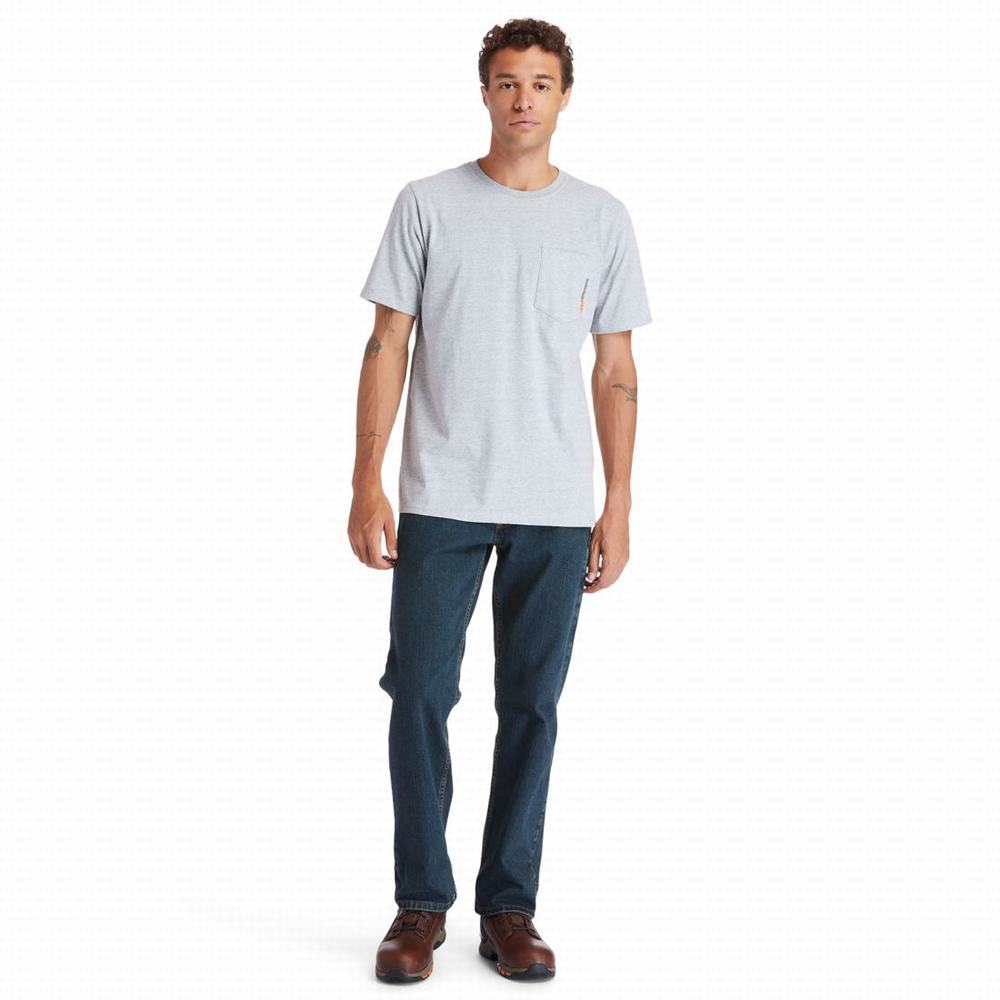 Timberland PRO® Base Plate Blended Kısa-Sleeve Tişört Erkek Gri | TR-9436S