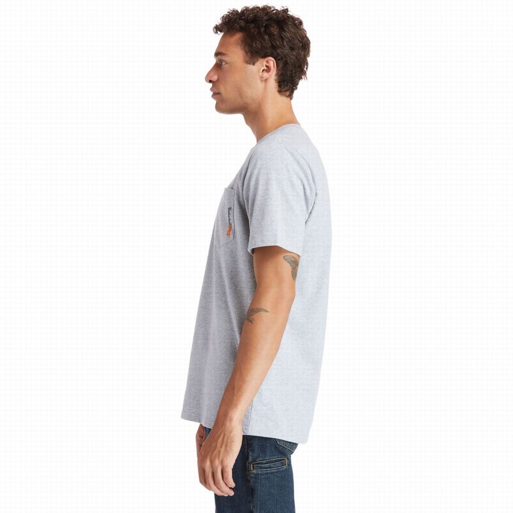 Timberland PRO® Base Plate Blended Kısa-Sleeve Tişört Erkek Gri | TR-9436S
