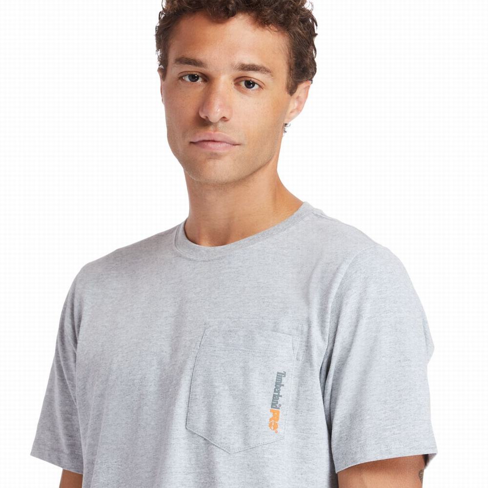 Timberland PRO® Base Plate Blended Kısa-Sleeve Tişört Erkek Gri | TR-9436S