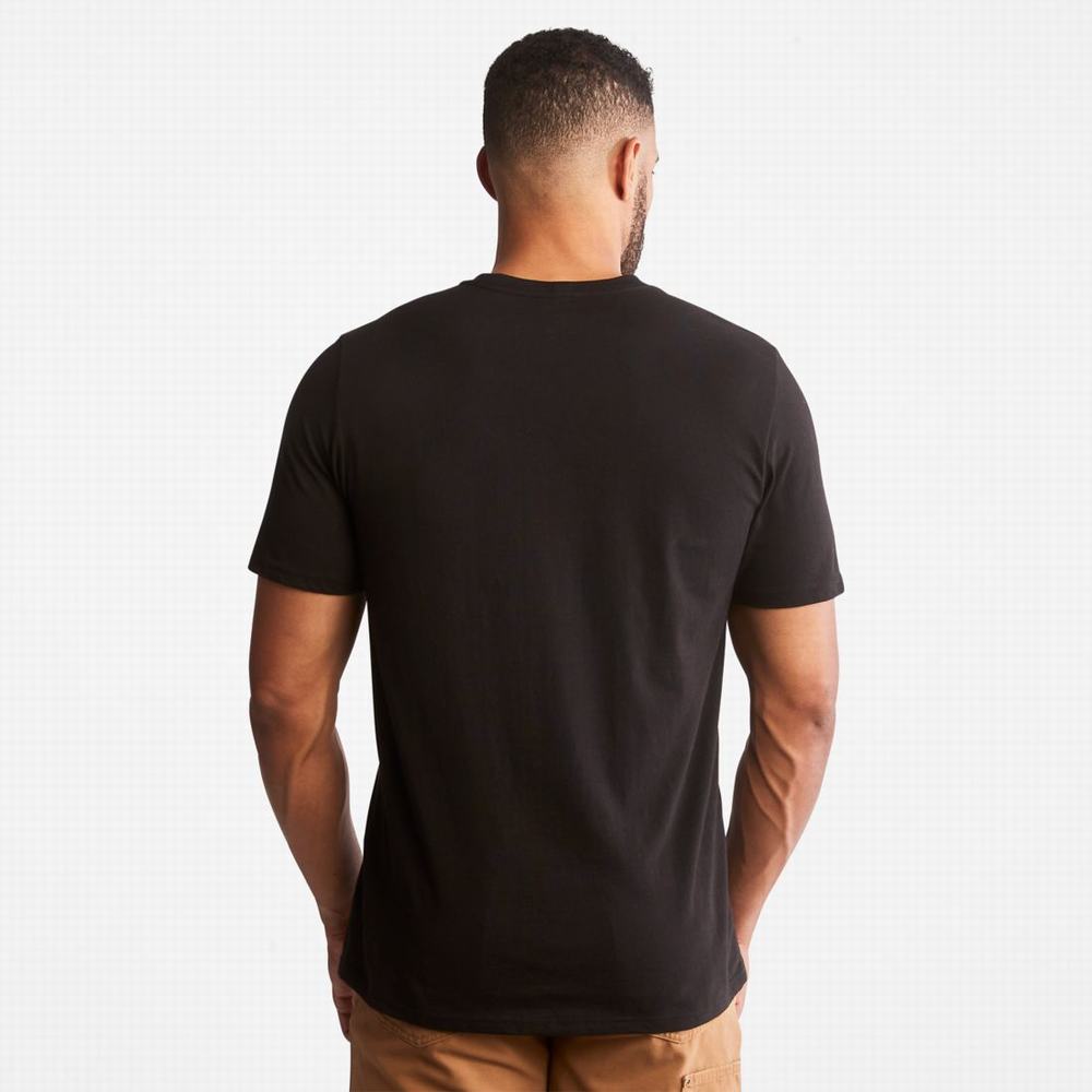 Timberland PRO® Base Plate Kısa-Sleeve Logo Tişört Erkek Siyah | TR-1943M