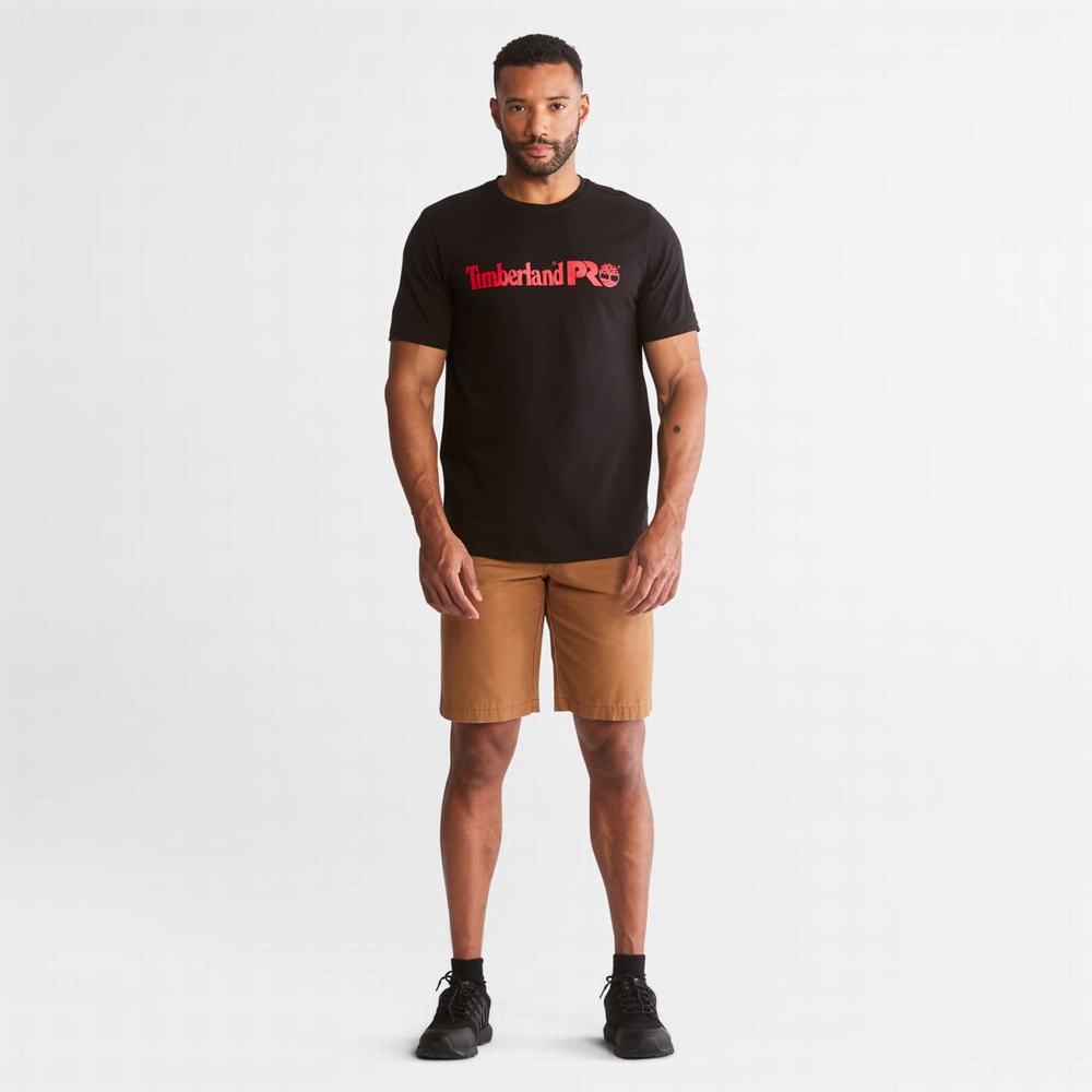 Timberland PRO® Base Plate Kısa-Sleeve Logo Tişört Erkek Siyah | TR-1943M