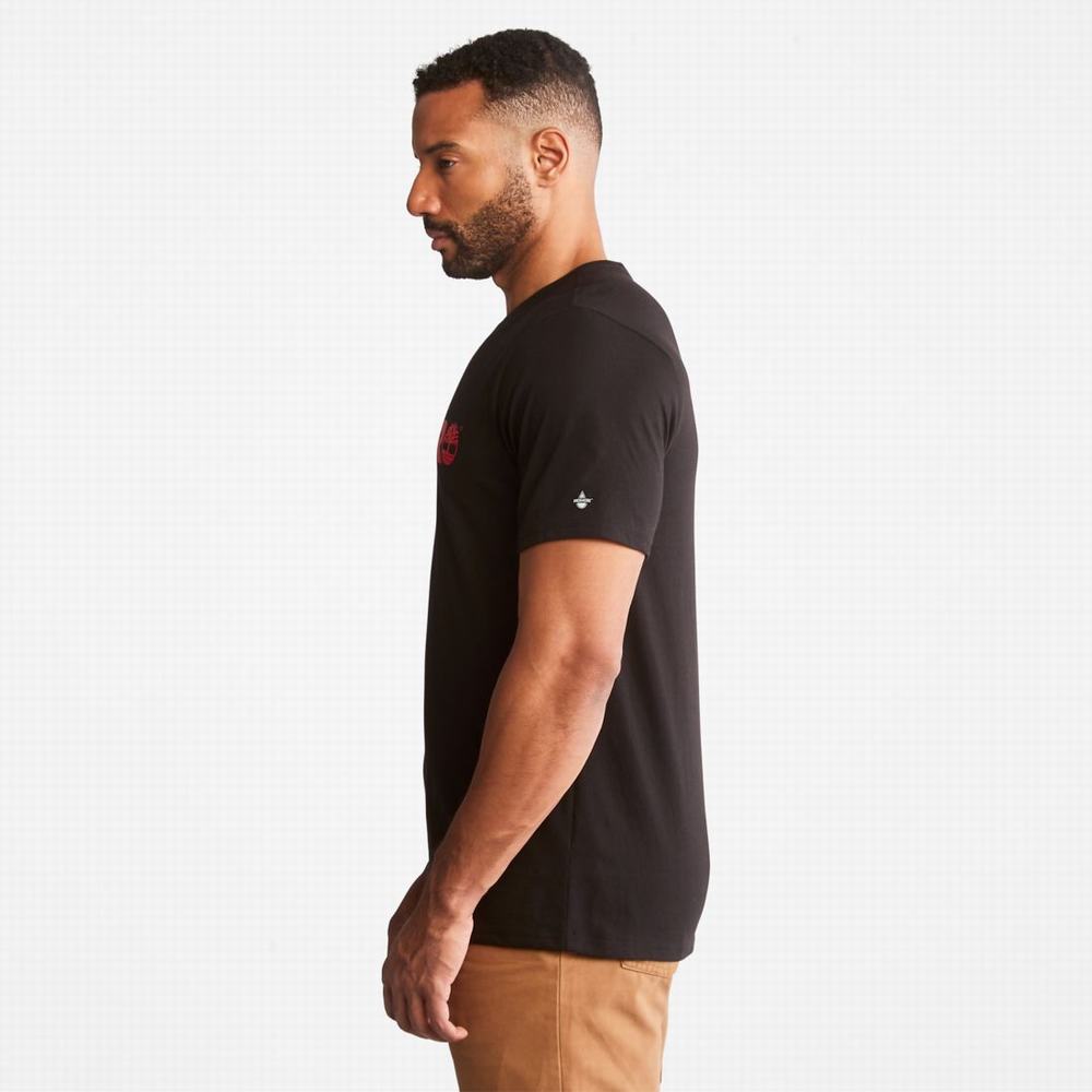 Timberland PRO® Base Plate Kısa-Sleeve Logo Tişört Erkek Siyah | TR-1943M