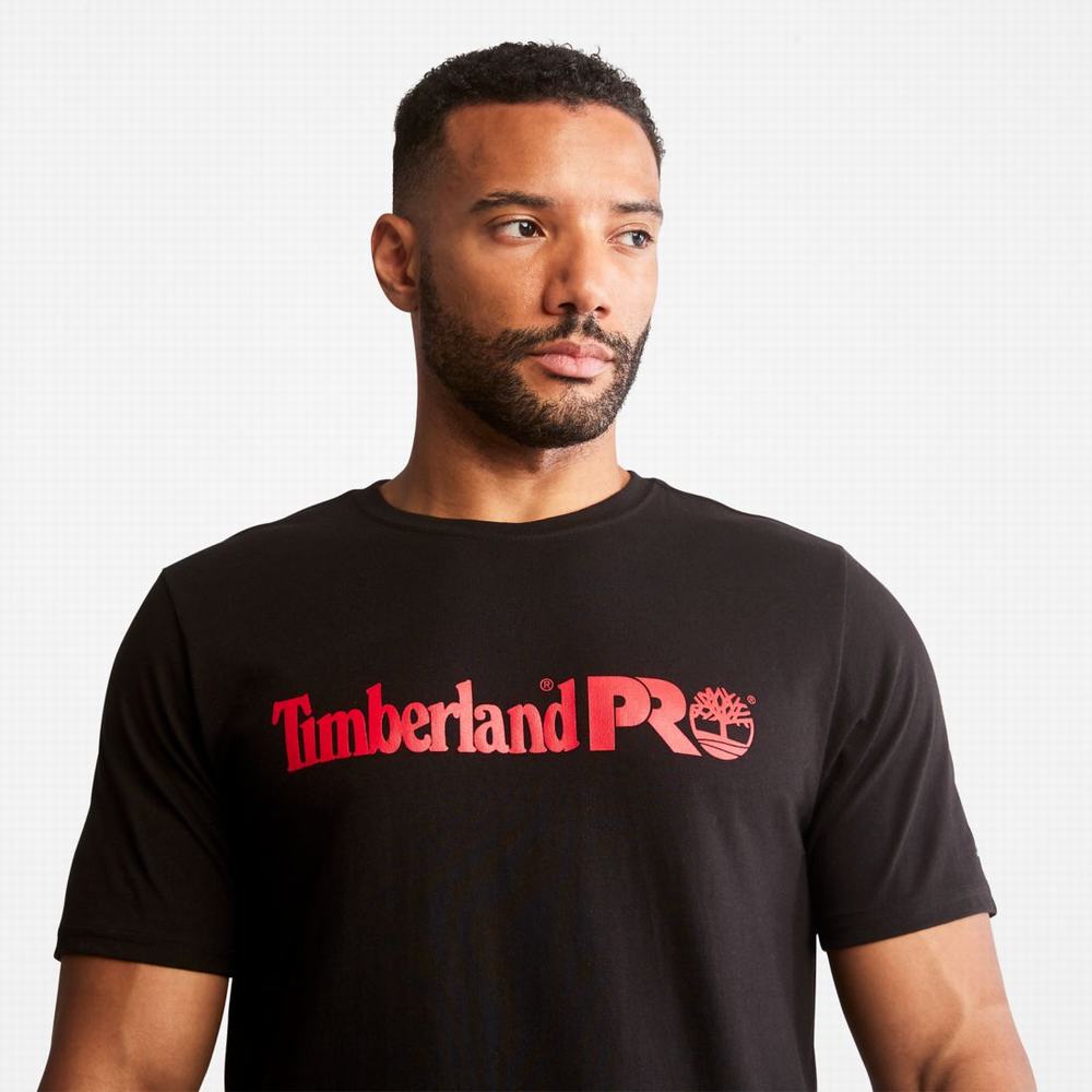 Timberland PRO® Base Plate Kısa-Sleeve Logo Tişört Erkek Siyah | TR-1943M