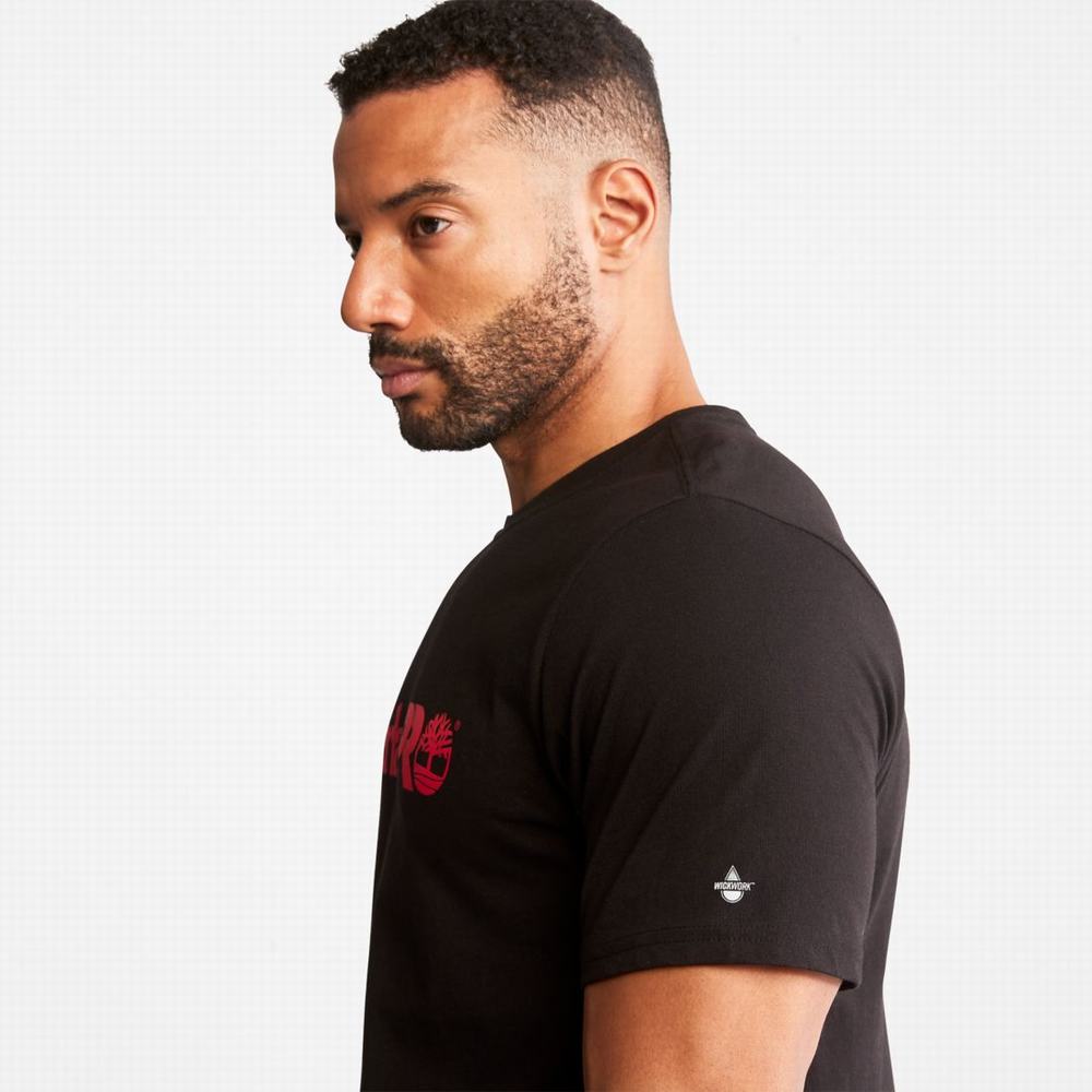 Timberland PRO® Base Plate Kısa-Sleeve Logo Tişört Erkek Siyah | TR-1943M