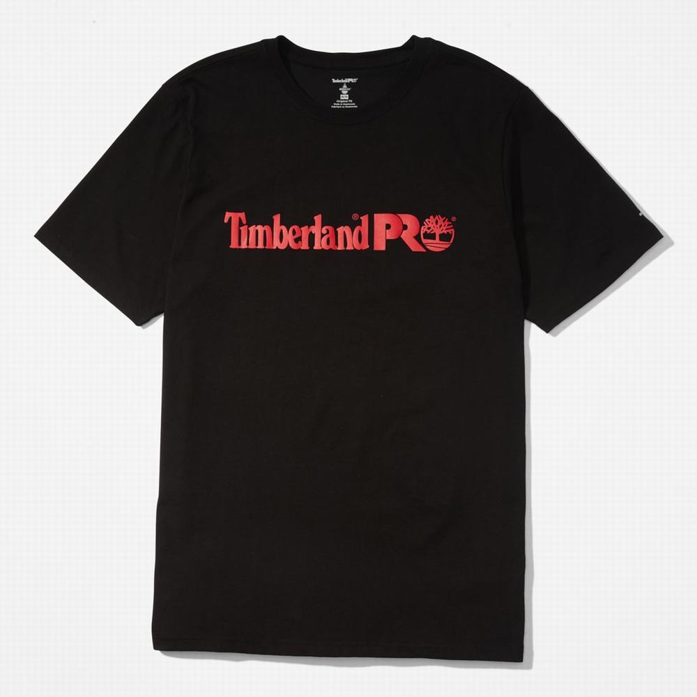 Timberland PRO® Base Plate Kısa-Sleeve Logo Tişört Erkek Siyah | TR-1943M