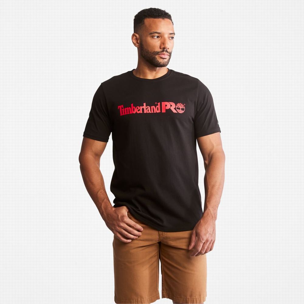 Timberland PRO® Base Plate Kısa-Sleeve Logo Tişört Erkek Siyah | TR-1943M
