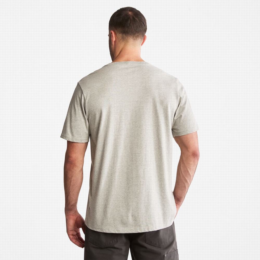 Timberland PRO® Base Plate Kısa-Sleeve Logo Tişört Erkek Açık Gri | TR-2074N