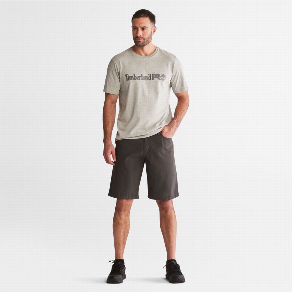 Timberland PRO® Base Plate Kısa-Sleeve Logo Tişört Erkek Açık Gri | TR-2074N