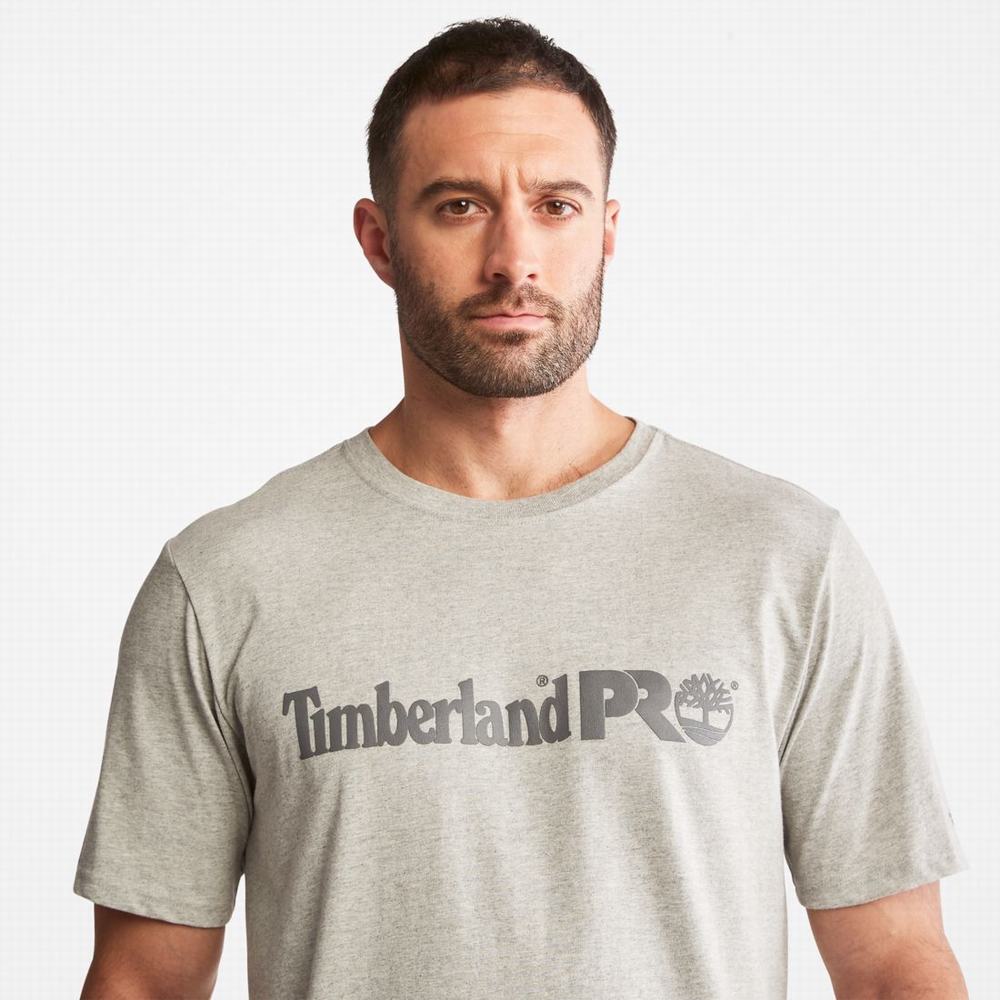 Timberland PRO® Base Plate Kısa-Sleeve Logo Tişört Erkek Açık Gri | TR-2074N