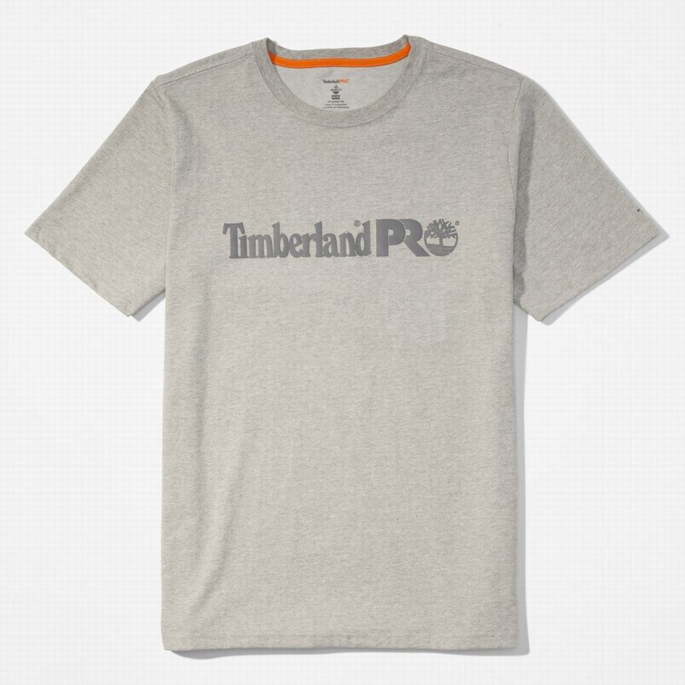 Timberland PRO® Base Plate Kısa-Sleeve Logo Tişört Erkek Açık Gri | TR-2074N